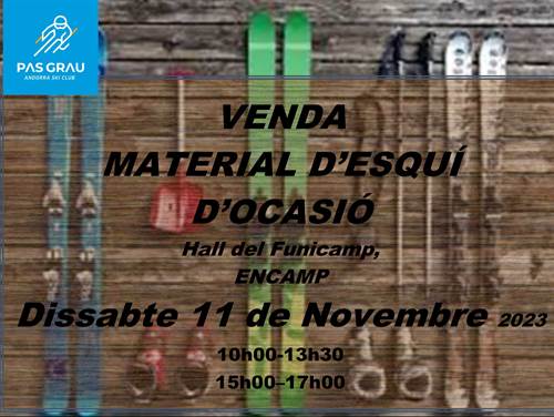 VENDA MATERIAL D'ESQUI D'OCASIÓ